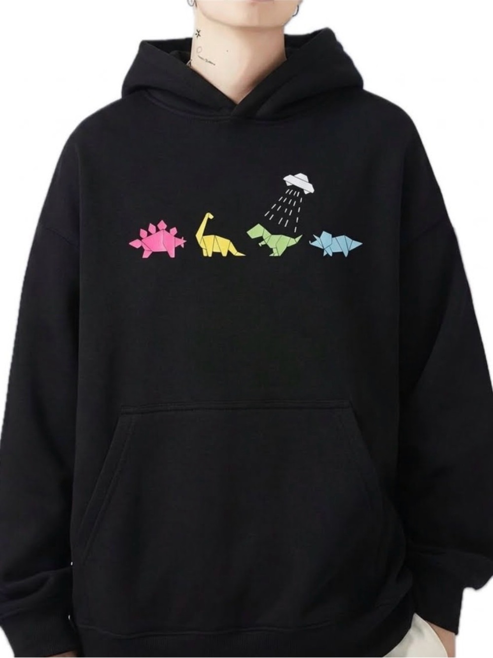 🌈Rainbow Dinosaur UFO Hoodie